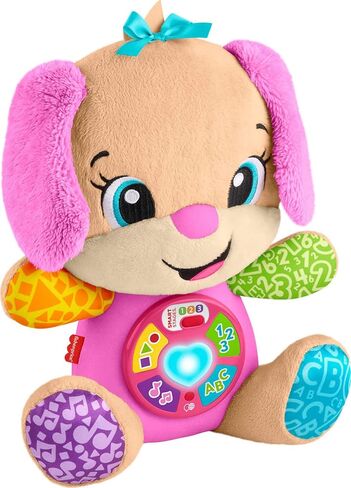 Fisher-Price Baby Learning Toy Laugh & Learn Smart Puppy Musical Plush مع مراحل ذكية للرضع الذين تتراوح أعمارهم بين 6 أشهر. in Saudi Arabia
