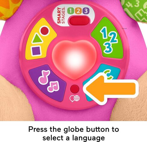Fisher-Price Baby Learning Toy Laugh & Learn Smart Puppy Musical Plush مع مراحل ذكية للرضع الذين تتراوح أعمارهم بين 6 أشهر. in Saudi Arabia