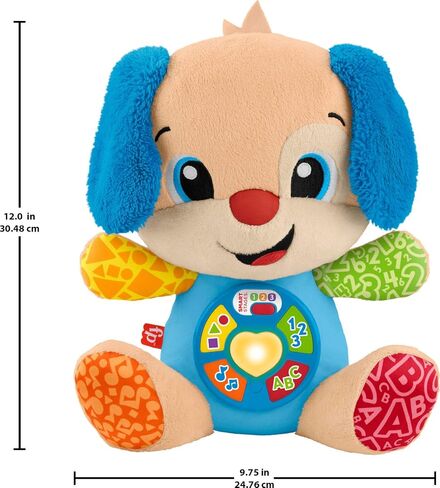 Fisher-Price Baby Learning Toy Laugh & Learn Smart Puppy Musical Plush مع مراحل ذكية للرضع الذين تتراوح أعمارهم بين 6 أشهر. in Kuwait