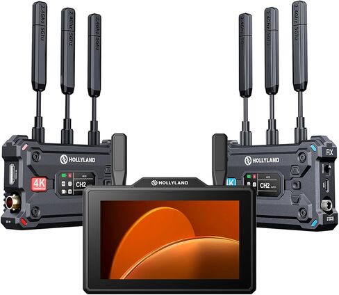 Hollyland Pyro 5 Wireless Video Transmitter & Receiver & 5.5 inch Camera Field Monitor HDMI & SDI 1300ft Range, 60ms Latency Auto Dual-Band Hopping with Waveform, LUTs, Recording, Vector Scope in Kuwait