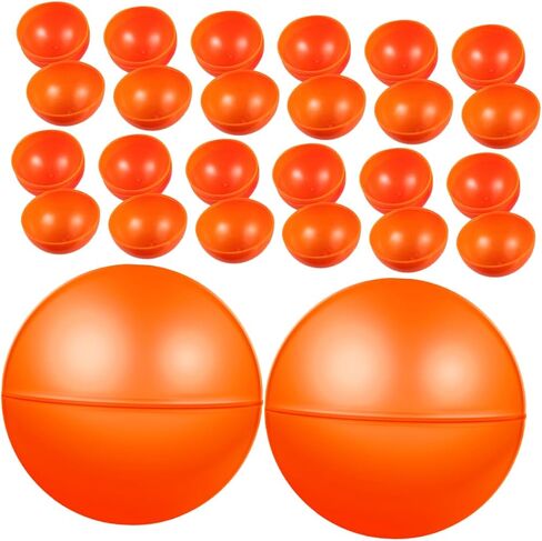 MERRYHAPY 20pcs Hollow Raffle Balls Vibrant Orange Bingo Spheres for Group Games Party Activities and Events Lightweight Openable Game Props for Gatherings in Saudi Arabia