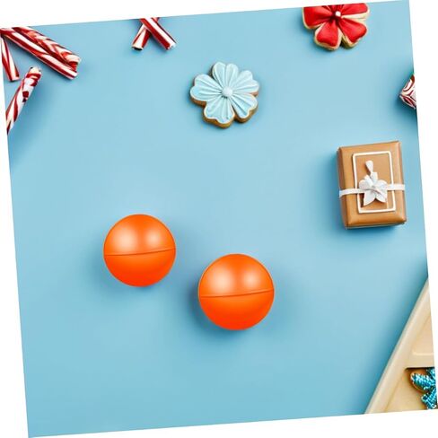 MERRYHAPY 20pcs Hollow Raffle Balls Vibrant Orange Bingo Spheres for Group Games Party Activities and Events Lightweight Openable Game Props for Gatherings in Saudi Arabia