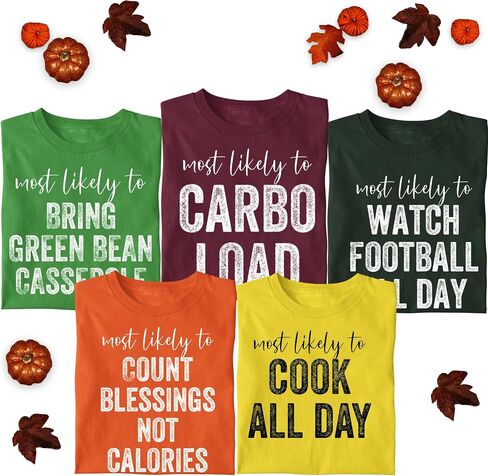 Family Thanksgiving Shirts, Most Likely to Do Thanksgiving T-Shirt, Matching Best Friends, Friendsgiving Group Shirt in Saudi Arabia
