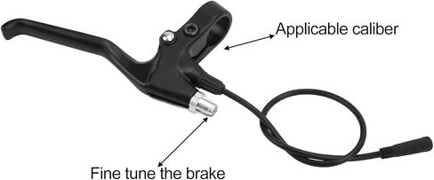Tissting 1 Pair Electric Bike Brake Lever, 3-Pin Connection,Aluminum Alloy Left Right Brake Lever Handle with Waterproof Plug for E-Bike Electric Scooter Electric Bike Hand Brake Lever in Saudi Arabia
