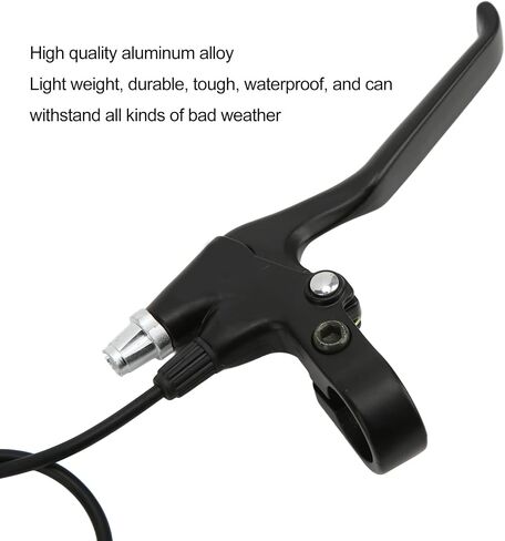 Tissting 1 Pair Electric Bike Brake Lever, 3-Pin Connection,Aluminum Alloy Left Right Brake Lever Handle with Waterproof Plug for E-Bike Electric Scooter Electric Bike Hand Brake Lever in Saudi Arabia