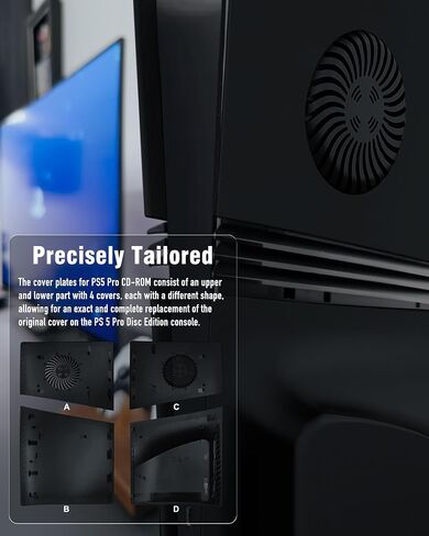 الألواح Joso faceplates لـ PS5 Pro Digital Edition ، لوحات Snap-on Black Black Protect in Kuwait