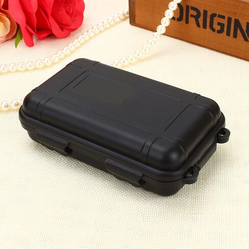 Water Proof Case Shockproof Box, Outdoor Airtight Survival Storage Case Container Fishing Carry Box(Black, S) in Saudi Arabia