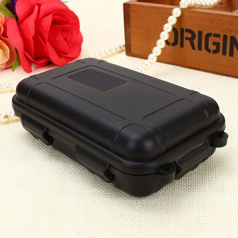 Water Proof Case Shockproof Box, Outdoor Airtight Survival Storage Case Container Fishing Carry Box(Black, S) in Saudi Arabia