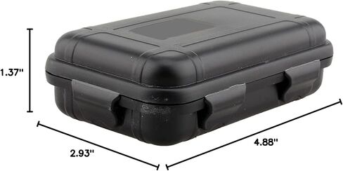Water Proof Case Shockproof Box, Outdoor Airtight Survival Storage Case Container Fishing Carry Box(Black, S) in Saudi Arabia