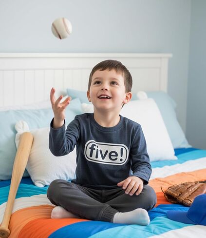 لالو ولونا خمسة! تي شيرت عيد الميلاد الخامس لطفل صغير - 5 سنوات بوي الحفلات/هدية تي شيرت in Kuwait