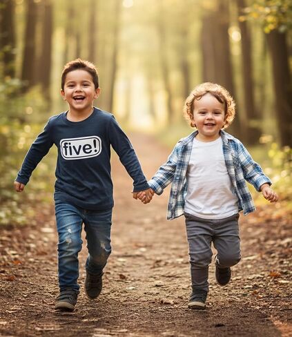 لالو ولونا خمسة! تي شيرت عيد الميلاد الخامس لطفل صغير - 5 سنوات بوي الحفلات/هدية تي شيرت in Kuwait