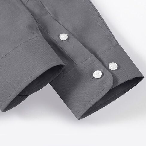 Big and Tall Business Dress Shirts for Men Cotton Long Sleeve Dress Shirt Winkle Free Button Down Collar Shirts in Saudi Arabia