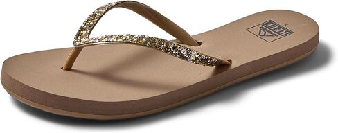 Reef Stargazer Womens Beach Flip Flop, Super Lightweight and Soft Footbed, Thin Glitter Strap, Shadow, 7 in Saudi Arabia