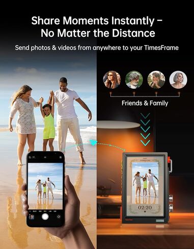 Divoom Times Frame-10.1" Digital Picture Frame Transparent IPS with RGBLED Rotary Knob WiFi 64GB 400+Clock Faces Widget 50+API Feeds Gift Mode Pixel Art Community Personalized Data Display (White) in Saudi Arabia