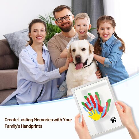 80S Family Handprint Kit, Handprint Art Craft DIY Kit, Baby Hand Print Gift for New Moms, Parents, Grandparents, 6 Safe, Non-Toxic Paints, Ideal for Mother's Day, Father's Day, Anniversary & More in Kuwait