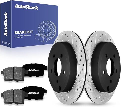 Autoshack Rear Brake Kit Replacement for 2007-2010 Ford Edge 2007-2010 Lincoln MKX 3.5L V6 AWD FWD Disc Brake Rotors with Ceramic Brake Pads 11.9" (302.0 mm) CBO641581259CED in Saudi Arabia