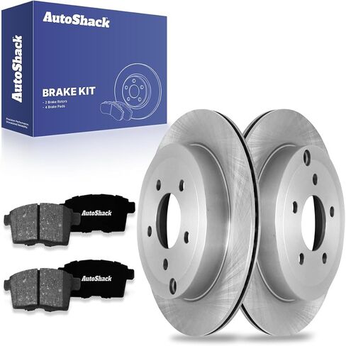 Autoshack Rear Brake Kit Replacement for 2007-2010 Ford Edge 2007-2010 Lincoln MKX 3.5L V6 AWD FWD Disc Brake Rotors with Ceramic Brake Pads 11.9" (302.0 mm) CBO641581259CED in Saudi Arabia