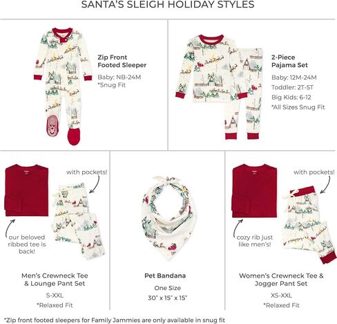 Burt's Bees Baby Baby Mens Family Christmas Pajamas Matching Sets-Organic Cotton PJs for Kids, Toddlers, Adults, Candy Cane Bears, Medium in Saudi Arabia