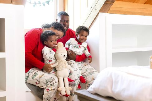 Burt's Bees Baby Baby Mens Family Christmas Pajamas Matching Sets-Organic Cotton PJs for Kids, Toddlers, Adults, Candy Cane Bears, Medium in Saudi Arabia