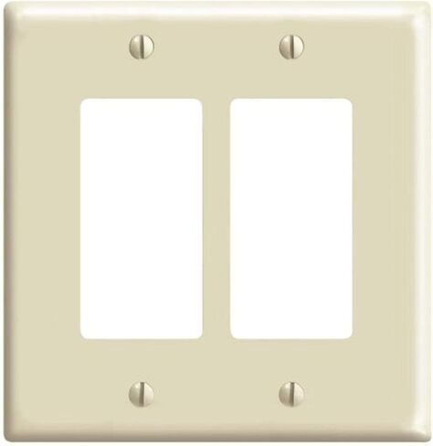 Leviton 2-Gang Decora/GFCI Device Wallplate ، 80609-W ، White in Kuwait
