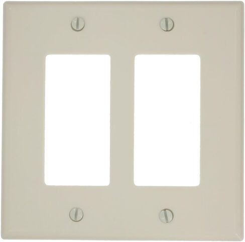 Leviton 2-Gang Decora/GFCI Device Wallplate ، 80609-W ، White in Kuwait