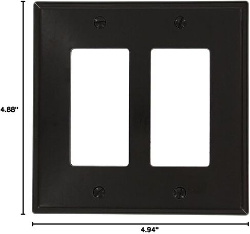Leviton 2-Gang Decora/GFCI Device Wallplate ، 80609-W ، White in Kuwait