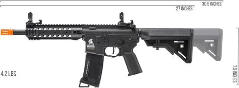 لانسر التكتيكية الجيل 3 الزناد القابل للبرمجة M4 CQB بوليمر خفيف الوزن ومتين M4 Airsoft AEG مع بطارية ليبو وشاحن (يتضمن ETU وMOSFET) in Kuwait