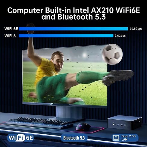 Mini PC I9 ، Desktop Computer Core I9-12900H ، 14 النوى يصل إلى 5.0 جيجا هرتز ، وين -11 برو ، 64 جرام DDR4 ، 2T M.2 PCIE4 in Kuwait