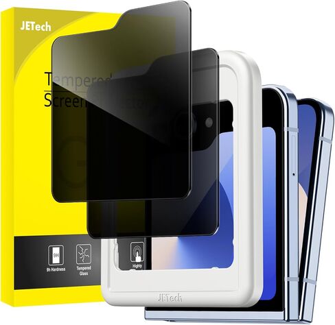 واقي شاشة الخصوصية الأمامية Jetech لـ Samsung Galaxy Z Flip 7 2025 ، فيلم زجاجي مضاد للتجسس مع أداة تثبيت سهلة ، ودية ، و 2 عبوة in Kuwait