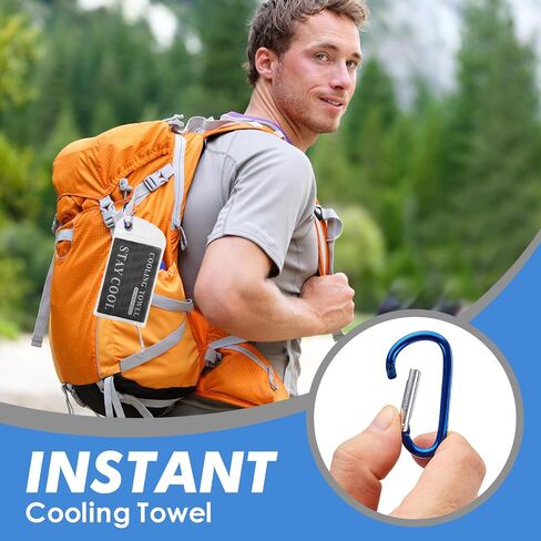 Cooling Towels (47"x12") for Neck and Face, Ice Towel for Hot Weather, Soft Breathable Chilly Gym Towels, Microfiber Towel for Work Out, Yoga, Running, Camping (Dark Blue) in Saudi Arabia