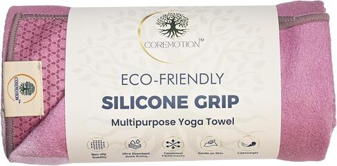Non Slip Hot Yoga Mat Towel for Yoga | Machine Washable Yoga Towel with Silicone Grip, Quick Drying & Super Absorbent | Multi-Purpose Performance Mat 26.5'' x 72'' | Perfect Yoga Gift for Women & Men in Saudi Arabia