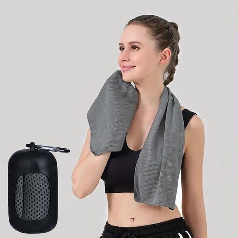 Quick Cooling Towel Ideal for Daily Workouts, Running Sports, and Outdoor Activities(Dark Grey in Saudi Arabia