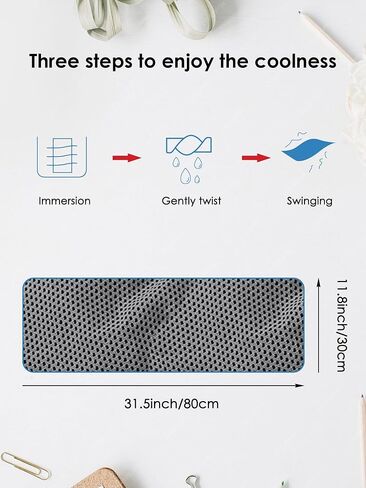 Quick Cooling Towel Ideal for Daily Workouts, Running Sports, and Outdoor Activities(Dark Grey in Saudi Arabia