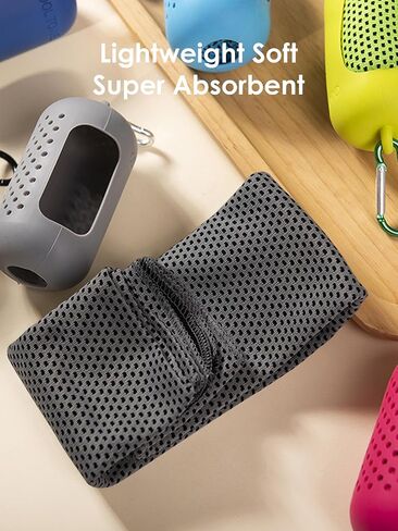 Quick Cooling Towel Ideal for Daily Workouts, Running Sports, and Outdoor Activities(Dark Grey in Saudi Arabia