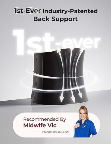 Momcozy Ergowrap Postpartum Belly Band for Natural and C-Section Recovery, Abdominal Binder with 3D Abdomen Lifting & Ergonomic Back Support, Seamless Belly Wrap Shapewear for Post Surgery Recovery in Saudi Arabia