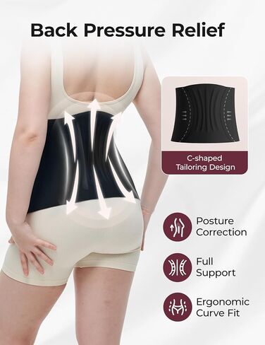Momcozy Ergowrap Postpartum Belly Band for Natural and C-Section Recovery, Abdominal Binder with 3D Abdomen Lifting & Ergonomic Back Support, Seamless Belly Wrap Shapewear for Post Surgery Recovery in Saudi Arabia