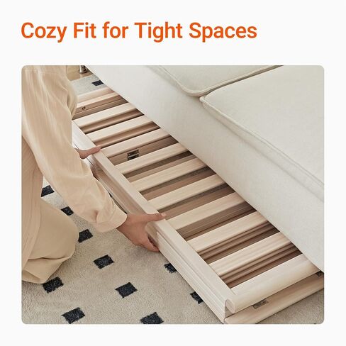 EvoNook 6-in-1 Convertible Mini Crib, 100% New Zealand Wood, 4 Adjustable Mattress Heights, Crib with Mattress, Washed Natural in Kuwait