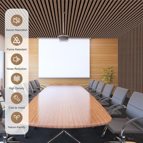 AKK-PANE Acoustic Folding Wood Slat Wall Panels, 94.5" x 23.6" 15.5ft² for Interior Wall Decor, Sound Absorbing Slat Wall Paneling, Fluted Wall Wood Panels for Stylish Spaces Noise Reduction(Walnut) in Saudi Arabia