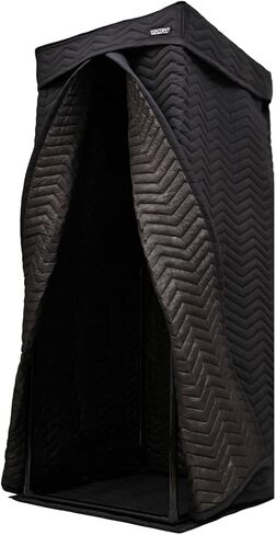 حجرة صوتية محمولة، استوديو تسجيل منزلي، حجرة عزل صوت خالية من الصدى للصوت والغناء (ZIGZAG-BLK، L) in Kuwait