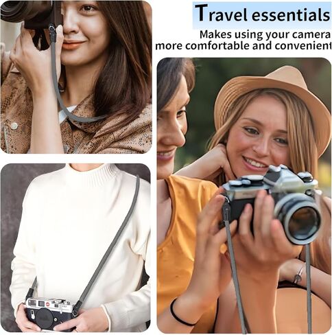 Universal Camera Strap, Camera Neck Shoulder Strap with Nylon Material,100cm Vintage Climbing Rope for DSLR, Mirrorless Cameras, Camcorders, Comfortable & Secure, Green in Kuwait