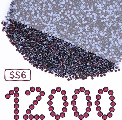 12000PCS Crystal Hotfix Rhinestones Bulk, Flatback Glass Hot Fix Rhinestones for Clothing, Crafts, DIY Decor Iron-On Rhinestones for Fabric(Gold SS10) in Saudi Arabia