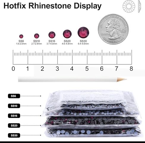 12000PCS Crystal Hotfix Rhinestones Bulk, Flatback Glass Hot Fix Rhinestones for Clothing, Crafts, DIY Decor Iron-On Rhinestones for Fabric(Gold SS10) in Saudi Arabia
