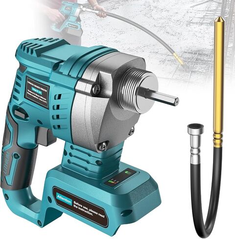 LIVOWALNY Handheld Concrete Vibrating Tool Compatible with Dewalt 20V Battery, 600W Cordless Electric Concrete Vibrator with 3.8ft Shaft Rod,6000RPM Portable Pencil Cement Vibrarator Remove Air Bubble in Kuwait