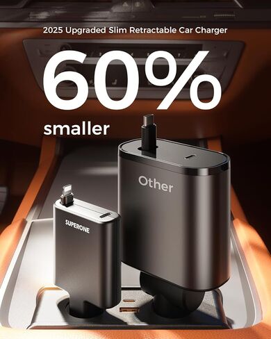 شاحن سيارات قابلة للسحب قابلة للسحب ، محول شاحن سيارة 69W لـ iPhone 16 USB C Charger Charge Fast Charge مع Light Light ، وملحقات السيارات المتوافقة مع iPhone 16/15/14/13/12 ، iPad ، Android ، Pixel in Kuwait