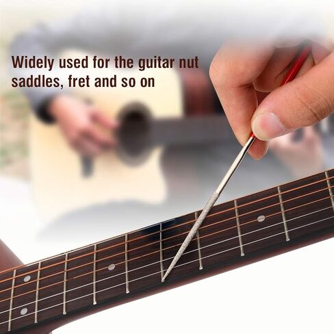 Guitar Repair Kit, Guitar Files Set, 10Pcs Fret Nut Saddle Slot Pickguard Grinding Files Set Luthier Repair Tool For, Guitar Grinding Files Stone in Saudi Arabia