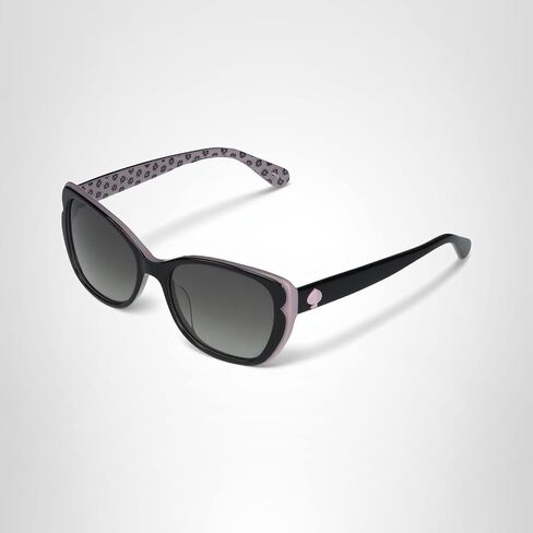 Kate Spade New York Men's Augusta/G/S Polarized Square Sunglasses, Black Pink/Wj Gray Sf Pz, 54/17/140 in Saudi Arabia