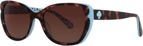 Kate Spade New York Men's Augusta/G/S المستقطب نظارات شمسية مربعة ، أسود وردي/WJ Gray SF PZ ، 54/17/140 in Kuwait