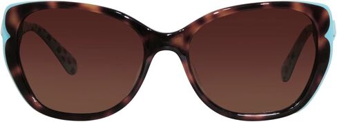 Kate Spade New York Men's Augusta/G/S المستقطب نظارات شمسية مربعة ، أسود وردي/WJ Gray SF PZ ، 54/17/140 in Kuwait