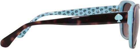 Kate Spade New York Men's Augusta/G/S المستقطب نظارات شمسية مربعة ، أسود وردي/WJ Gray SF PZ ، 54/17/140 in Kuwait
