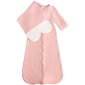 Organic Cotton Blend, All-in-One Butterfly Wing Sleep Sack Transitional Training System for Newborn Infant Baby with Wash Bag, Preemie (4-7 lbs), Pink in Saudi Arabia